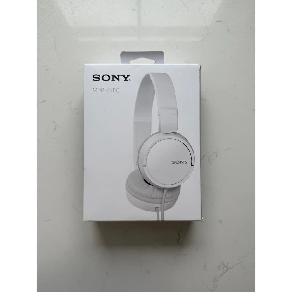 Sony MDR-ZX110 Wired On-Ear Headphones‎ - White - NWB